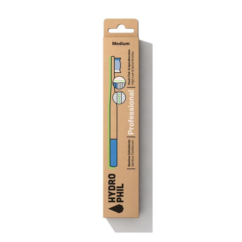 HYDROPHIL Hydrophil - Zahnbürste Professional - medium / natur & atlantic ocean - Produktbild