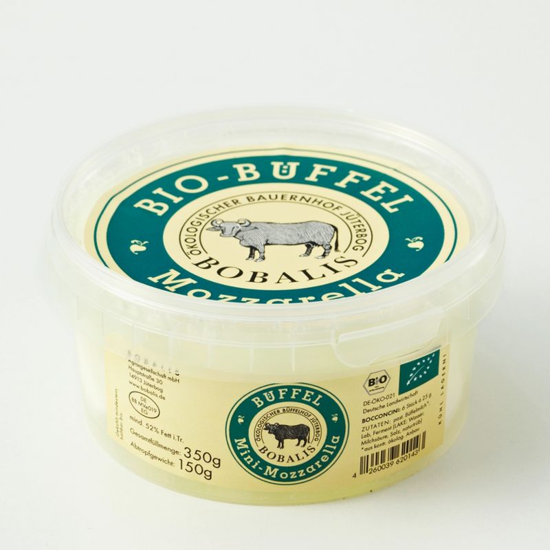 Ökologischer Büffelhof Bobalis Bio Büffel-Minimozzarella Bobalis  150g - Produktbild