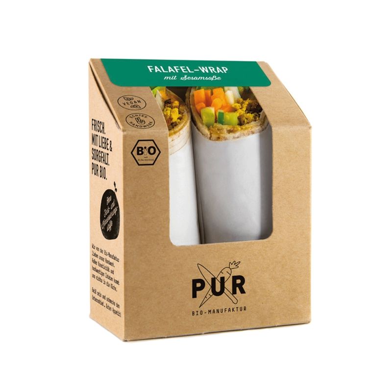 PUR PLANTS  LEVANTE HUMMUS WRAP mit gebackenem Blumenkohl und Kichererbsen - Produktbild