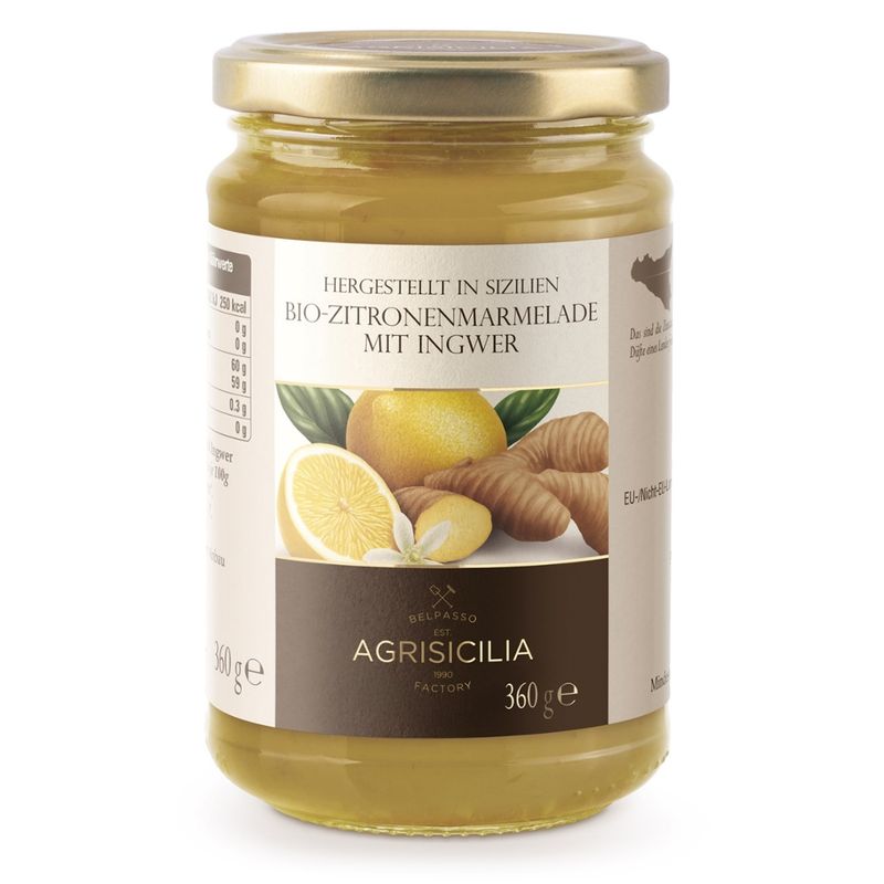 Agrisicilia Bio-Zitronenmarmelade mit Ingwer - Produktbild