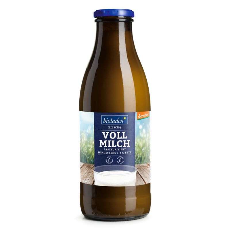 bioladen Vollmilch in der Flasche, mindestens 3,8 % Fett, Demeter - Produktbild