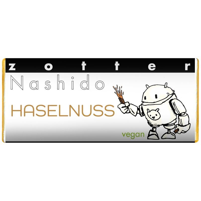 Zotter Schokolade Nashido Haselnuss VEGAN - Produktbild