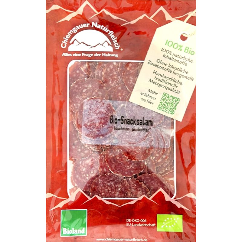 Chiemgauer Naturfleisch Bio-Snacksalami "hauchdünn geschnitten" 75g - Produktbild