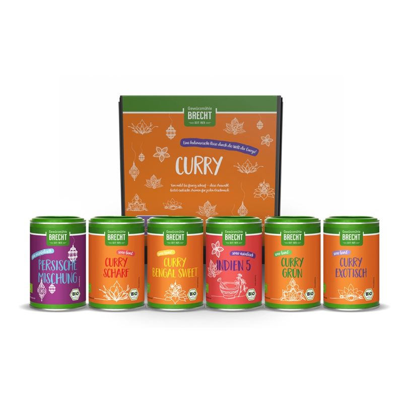 Gewürzmühle Brecht Geschenkbox "Curry"- Für Fernreisen zuhause! - Produktbild
