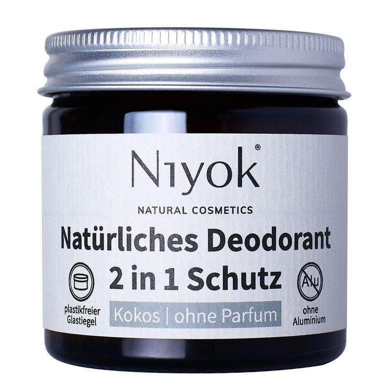 Niyok NIYOK - Crème Déodorante Anti-Transpirante 2 en 1 : Coco, Sans Parfum - Produktbild