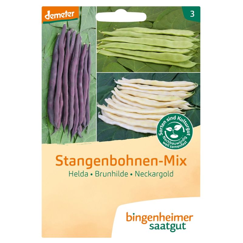 Bingenheimer Saatgut Stangenbohnen-Mix - Stangenbohne (Saatgut) - Produktbild