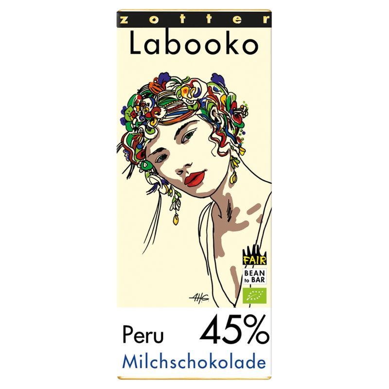 Zotter Schokolade Labooko 45% Peru - Produktbild