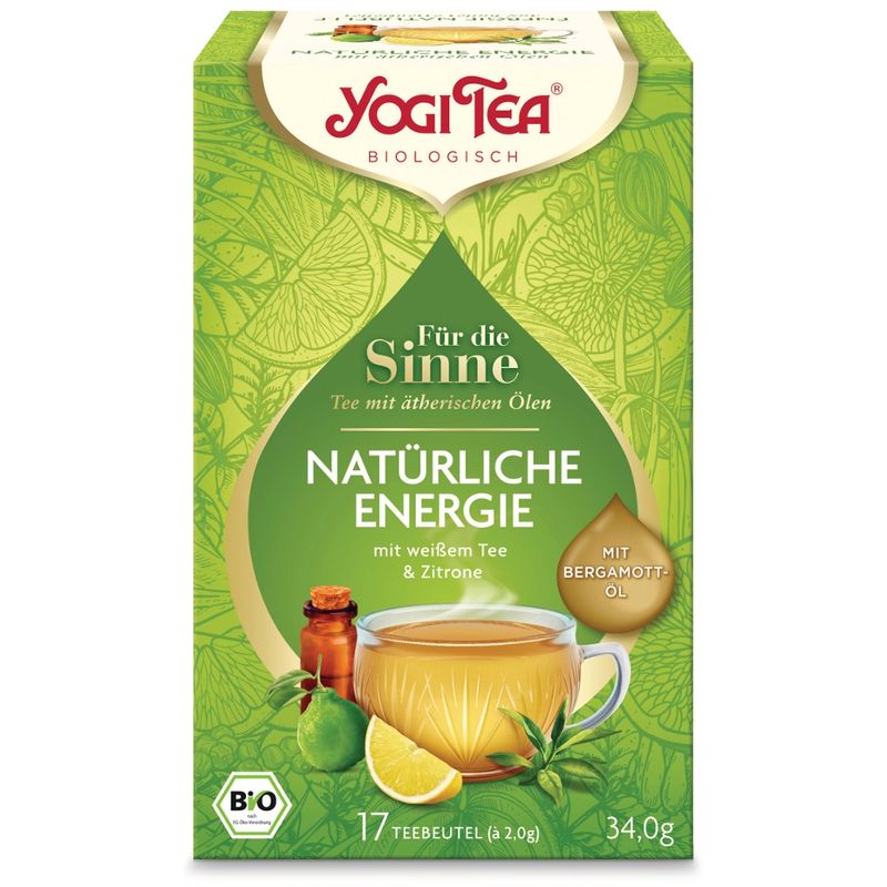 YOGI TEA Yogi Tea® Bio Kräutertee, Für die Sinne, Natürliche Energie mit Bergamottöl - Produktbild