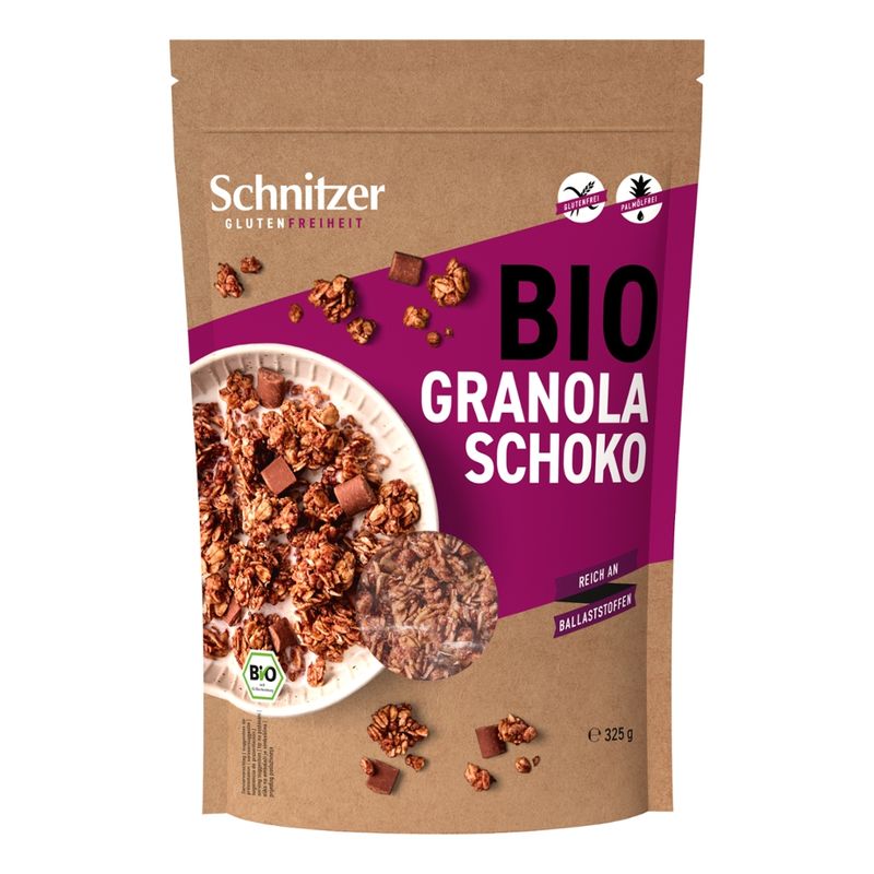 Schnitzer GLUTENFREIHEIT Bio Granola Schoko - Produktbild
