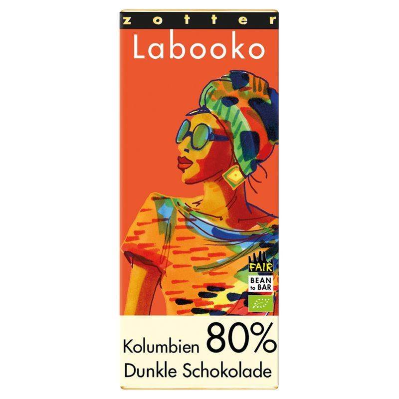 Zotter Schokolade Labooko - 80% Kolumbien - Produktbild