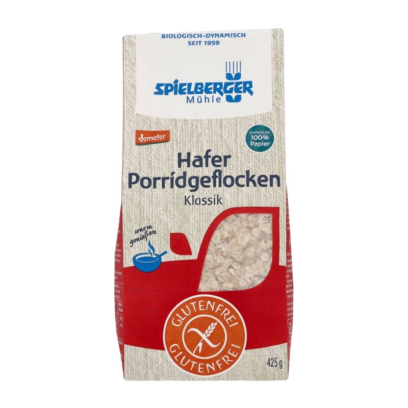 Spielberger Mühle Hafer Porridgeflocken Klassik, glutenfrei, demeter - Produktbild