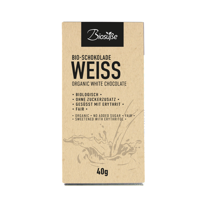 Biosüße Biosüße Bio-Schokolade Weiss Tafel 40g - Produktbild