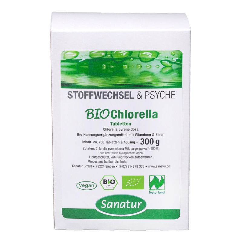 Sanatur BioChlorella 750 Tabletten, kbA - Produktbild
