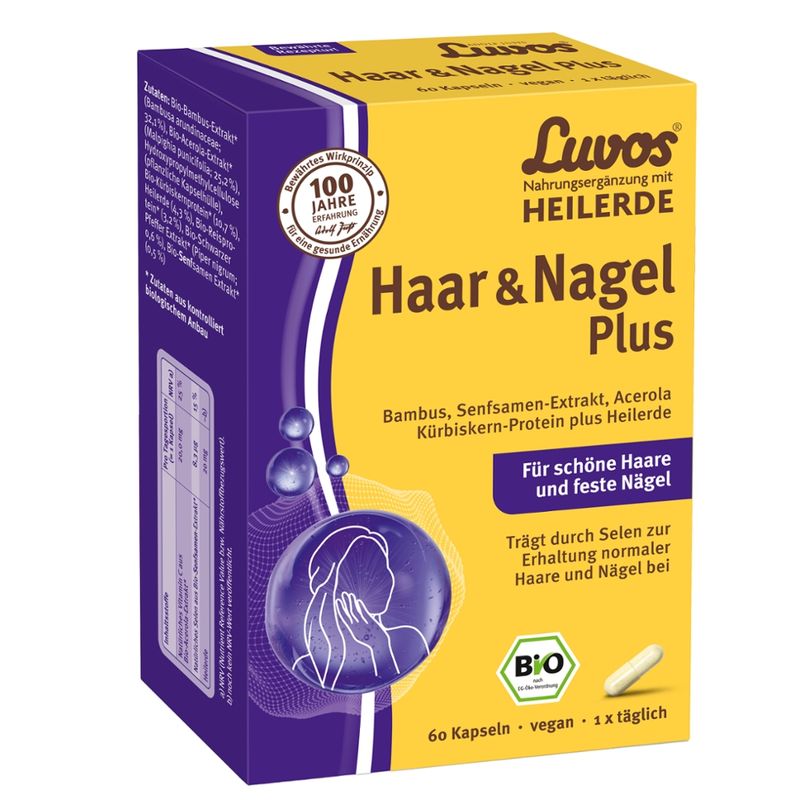 Luvos Nahrungsergänzung mit Heilerde Luvos Haar & Nagel Plus Kapseln - Produktbild