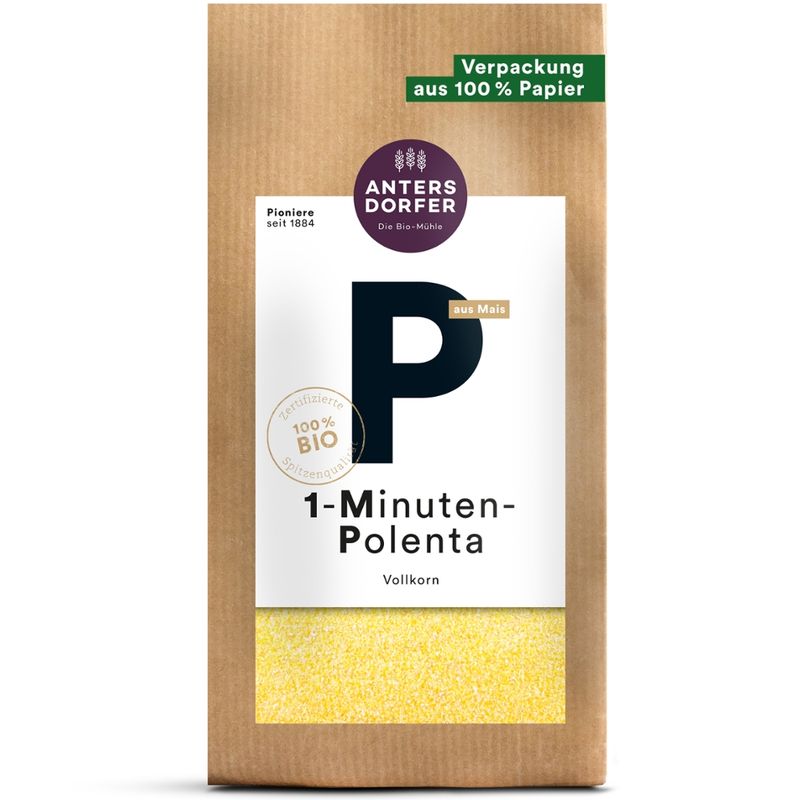 Antersdorfer - Die Bio-Mühle Bio 1-Minuten-Polenta (Vollkorn) - Produktbild