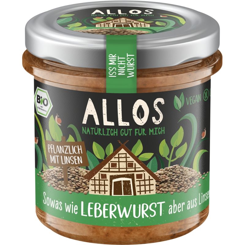 Allos Iss mir nicht Wurst - Sowas wie LEBERWURST aber aus Linsen - Produktbild