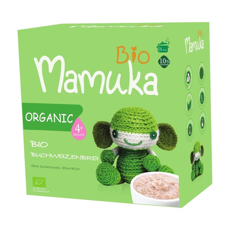 Bio Mamuka Bio-Buchweizenbrei für Babys ab 4 Monaten, 200 g - Produktbild