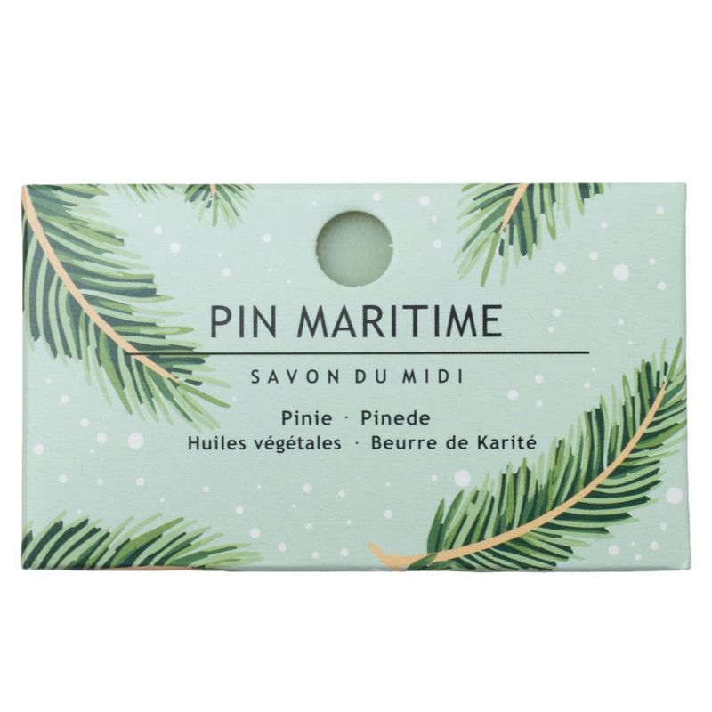 Savon du Midi Winter / X-MAS Edition Seife mit Karité-Butter Pin Maritime (Pinie) 100g ZeroPlastic im Designkarton - Produktbild