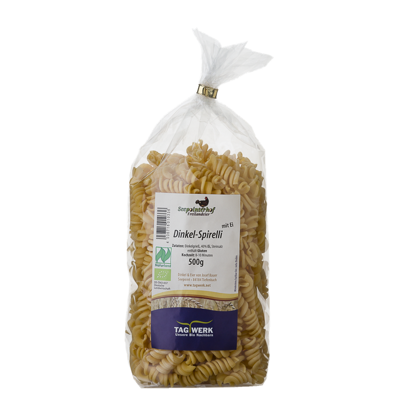 TAGWERK Dinkel-Spirelli mit Ei Seepointerhof - Produktbild