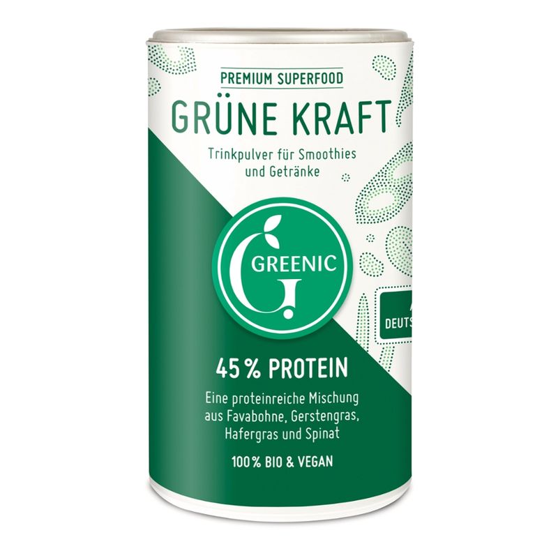Greenic Grüne Kraft Superfood Trinkpulver Mischung - Produktbild