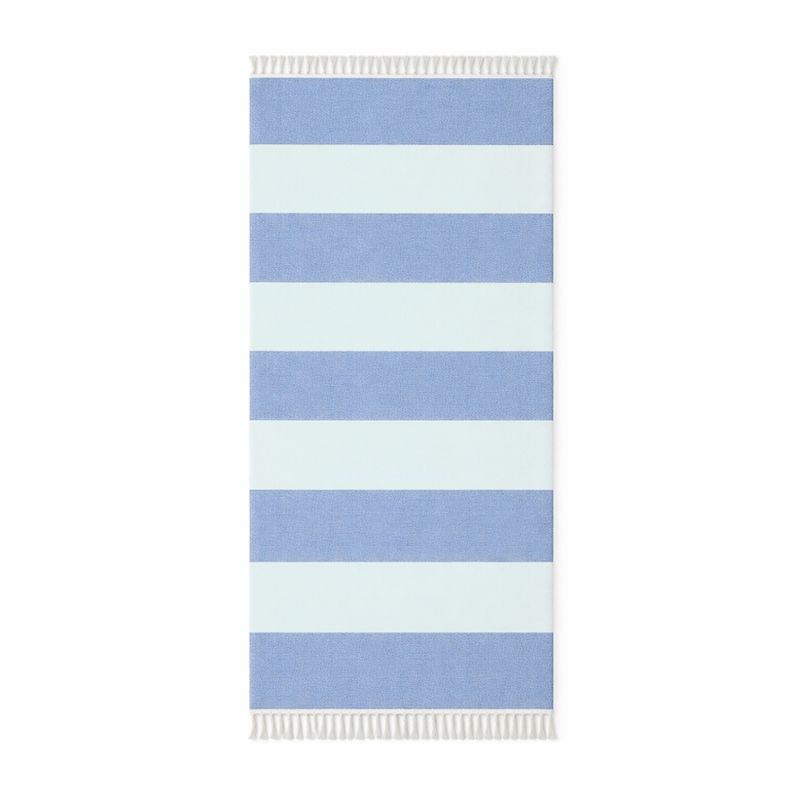 LIVING CRAFTS Strandtuch 1387 blue/light blue striped 180x90 - Produktbild
