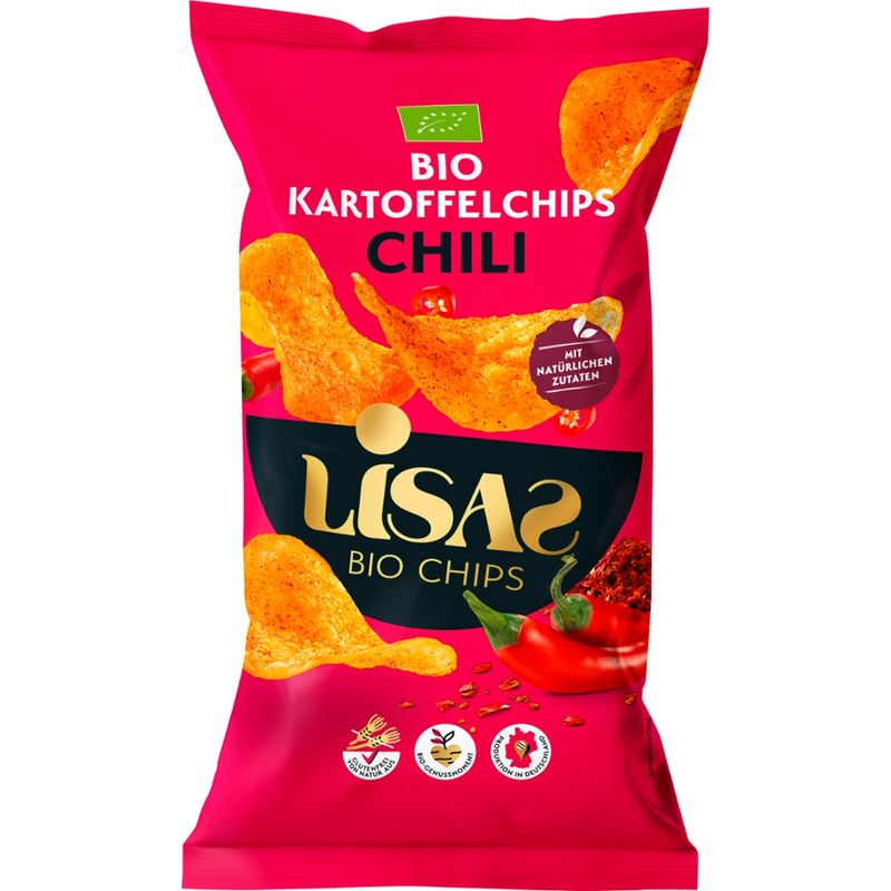 Lisas Bio Chips Lisas Bio Kartoffelchips Chili Style 125g - Produktbild