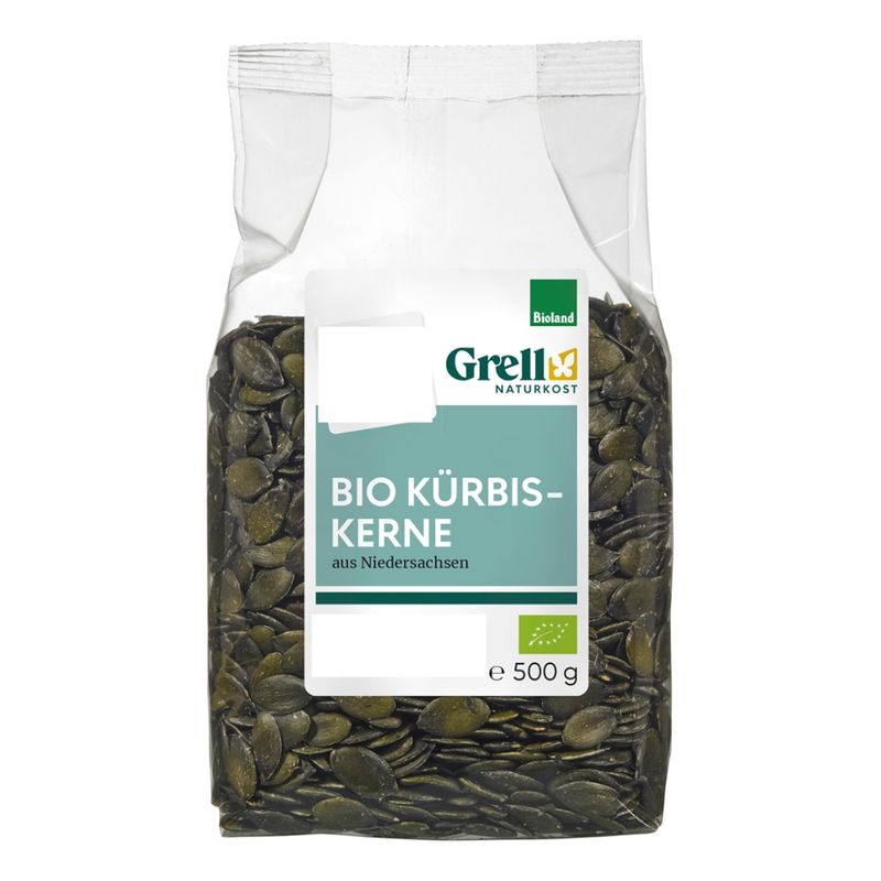 Grell Naturkost Kürbiskerne aus Niedersachsen, Bioland - Produktbild