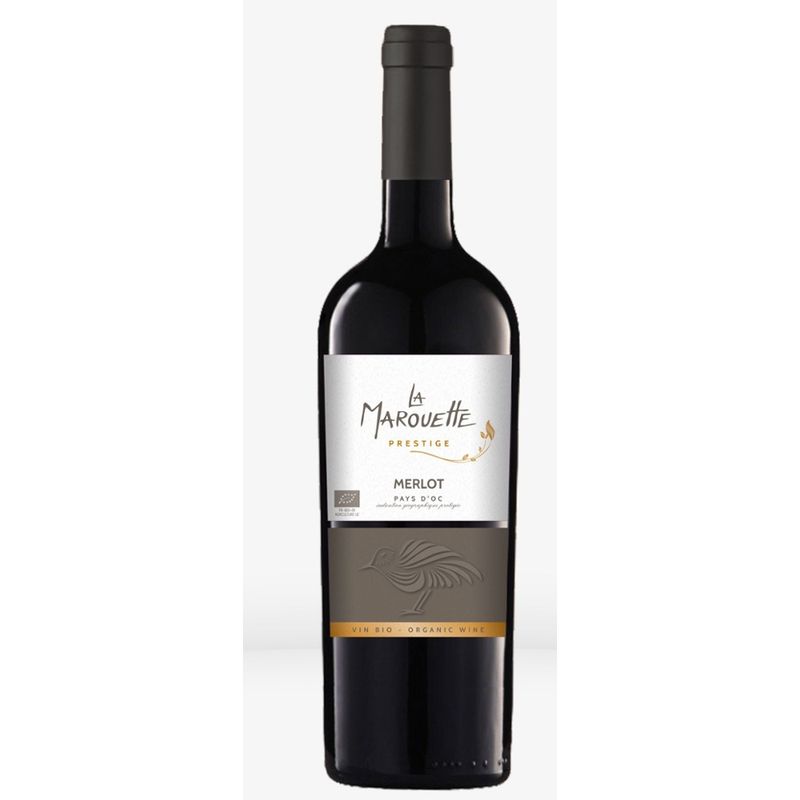 Jacques Frelin Vignobles SAS La Maison des Terroirs Vivants Rotwein, Marouette, 100% Merlot PRESTIGE, IGP Pays d'Oc, Frankreich - Produktbild