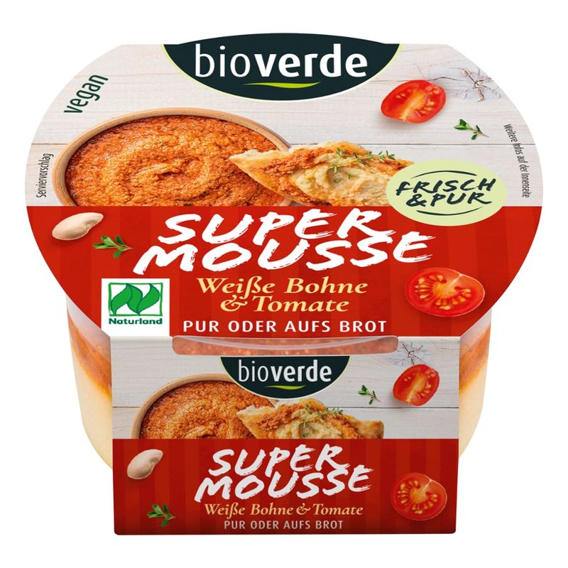 bio-verde Super Mousse - Weiße Bohne & Tomate NATURLAND 150 g - Produktbild