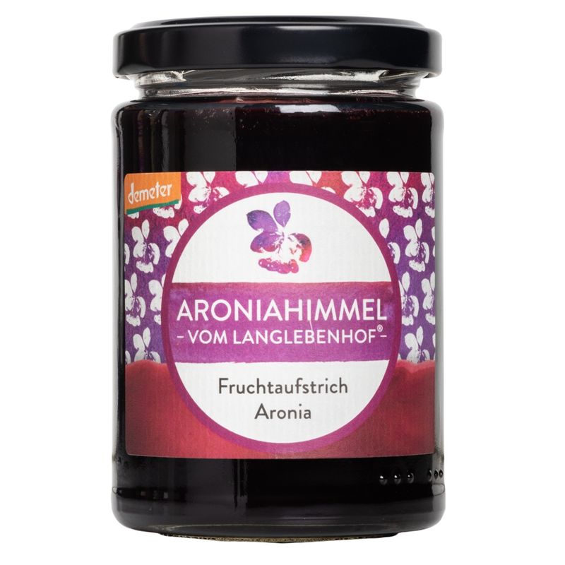 Aronia vom Langlebenhof Aroniahimmel vom Langlebenhof, Fruchtaufstrich aus Demeter Bio Aroniabeeren - Produktbild