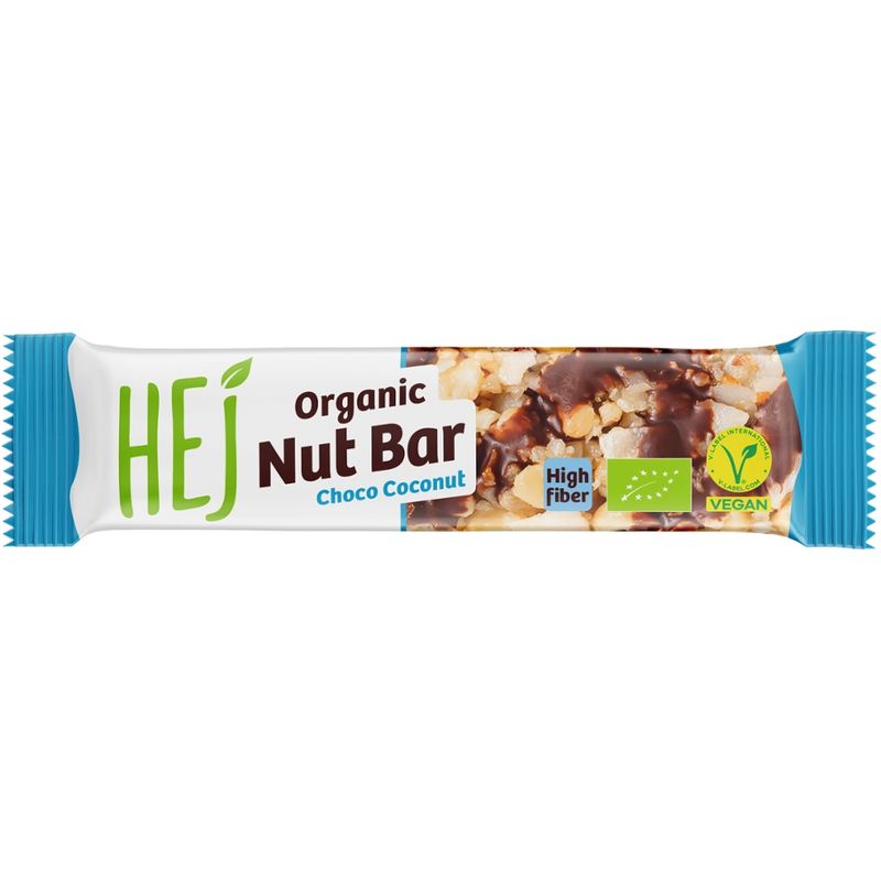 HEJ Natural HEJ Organic Nut Bar - 1 x 40g - Choco Coconut, glutenfrei, vegan, bio - Produktbild