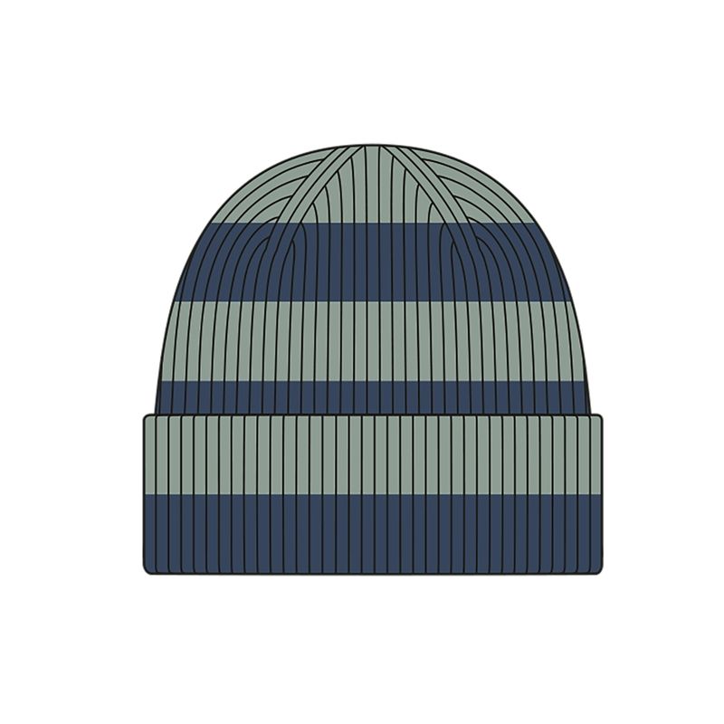 LIVING CRAFTS Kinder-Strickmütze, D772 navy blue/iceberg green, 53-56 - Produktbild