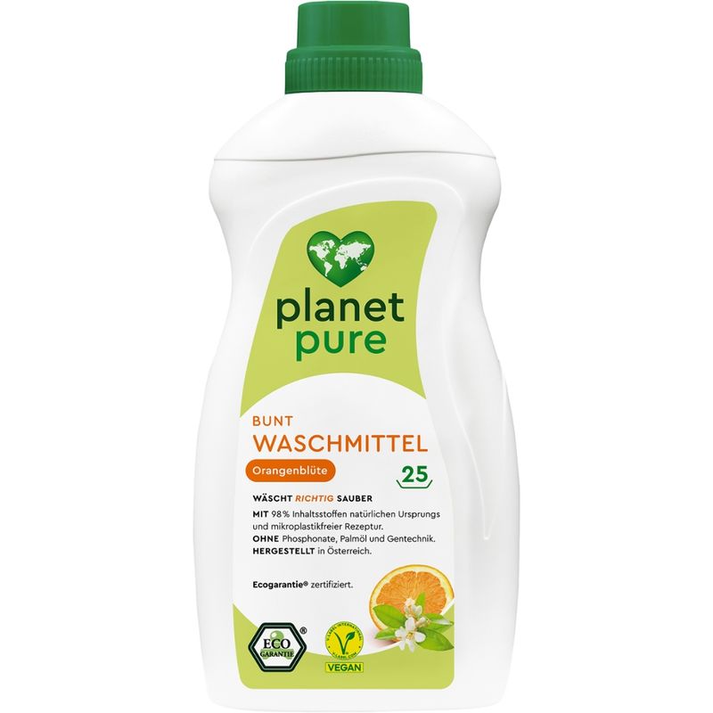 Planet Pure Bunt Waschmittel Orangenblüte 25 Wl - Produktbild