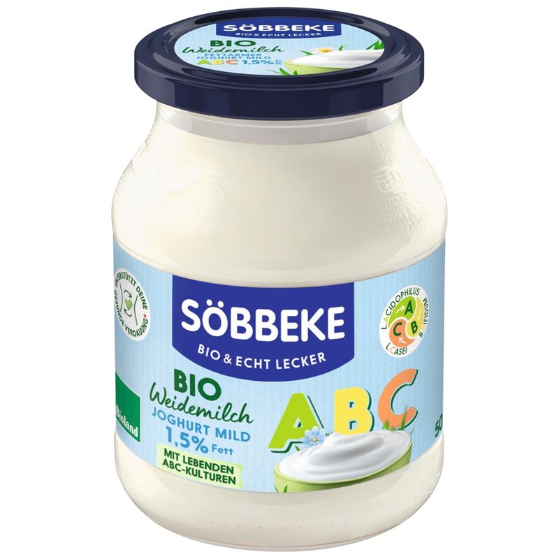 Söbbeke Bio Weidemilch Joghurt mild ABC 1,5 % Fett - Produktbild