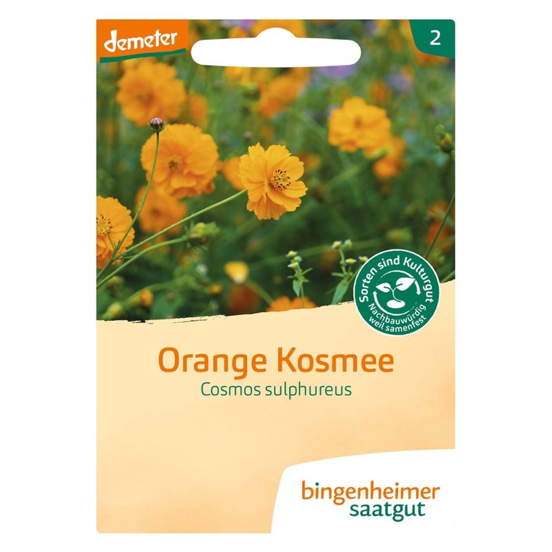 Bingenheimer Saatgut Cosmea, orange - Blumen (Saatgut) - Produktbild