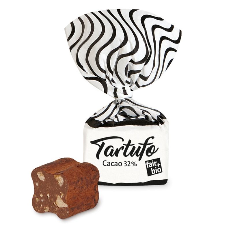 WeltPartner Tartufo Cacao 32%, bio, handgemachte Schokoladentrüffel Vollmilch - Produktbild