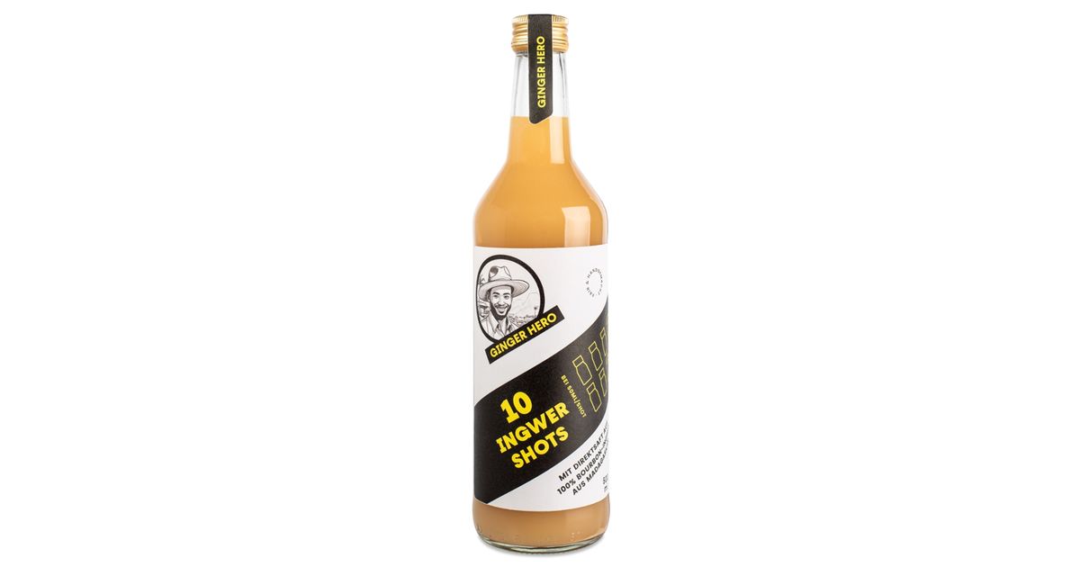 GINGER HERO 10 Bio Ingwer-Shots CLASSIC 0,5l, OHNE ZUCKERZUSATZ ...