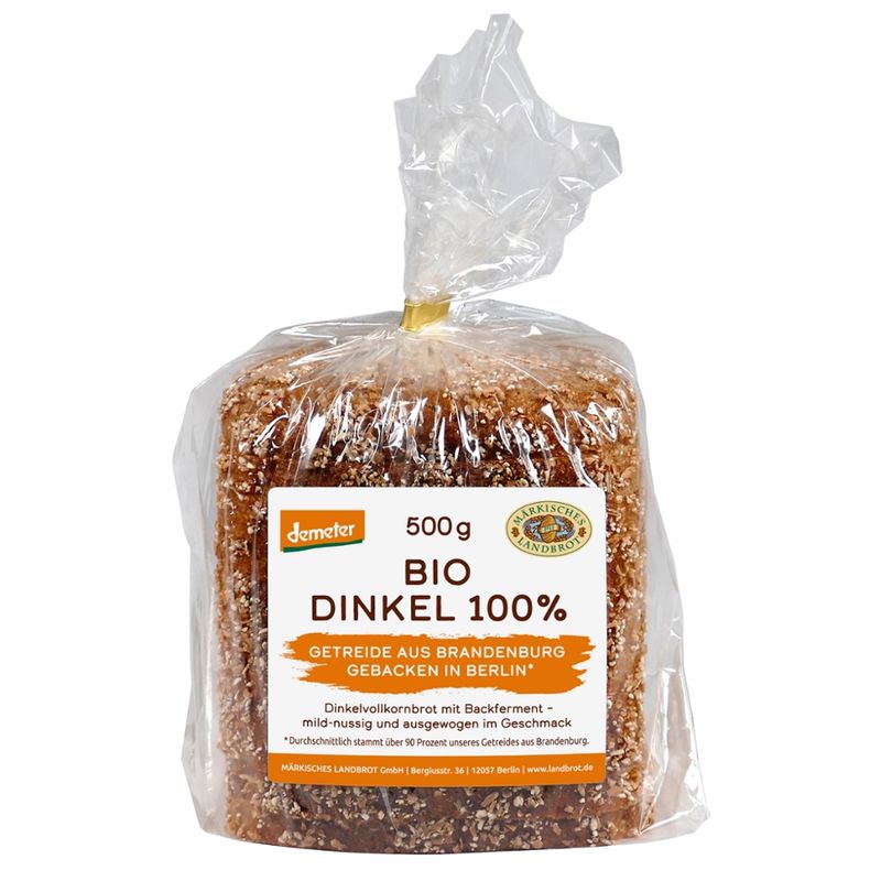 Märkisches Landbrot Dinkelbrot 100% 500g - Produktbild