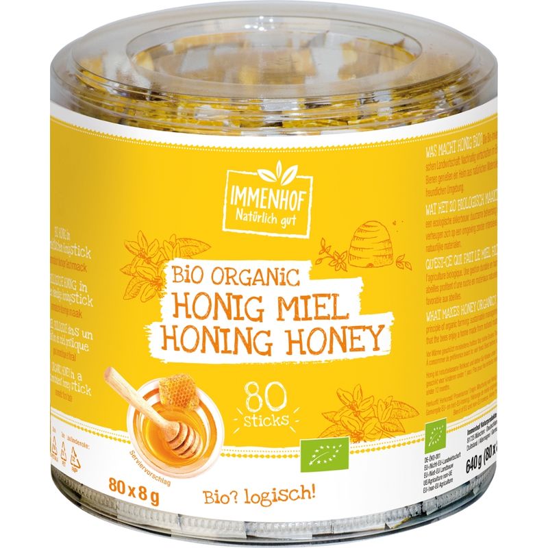Immenhof  Immenhof-Honig BIO Honigsticks 80x8g - Produktbild