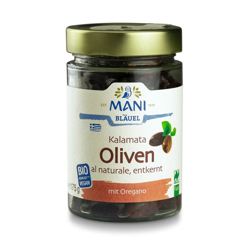 MANI® MANI Kalamata Oliven al naturale, entkernt, bio NL Fair - Produktbild