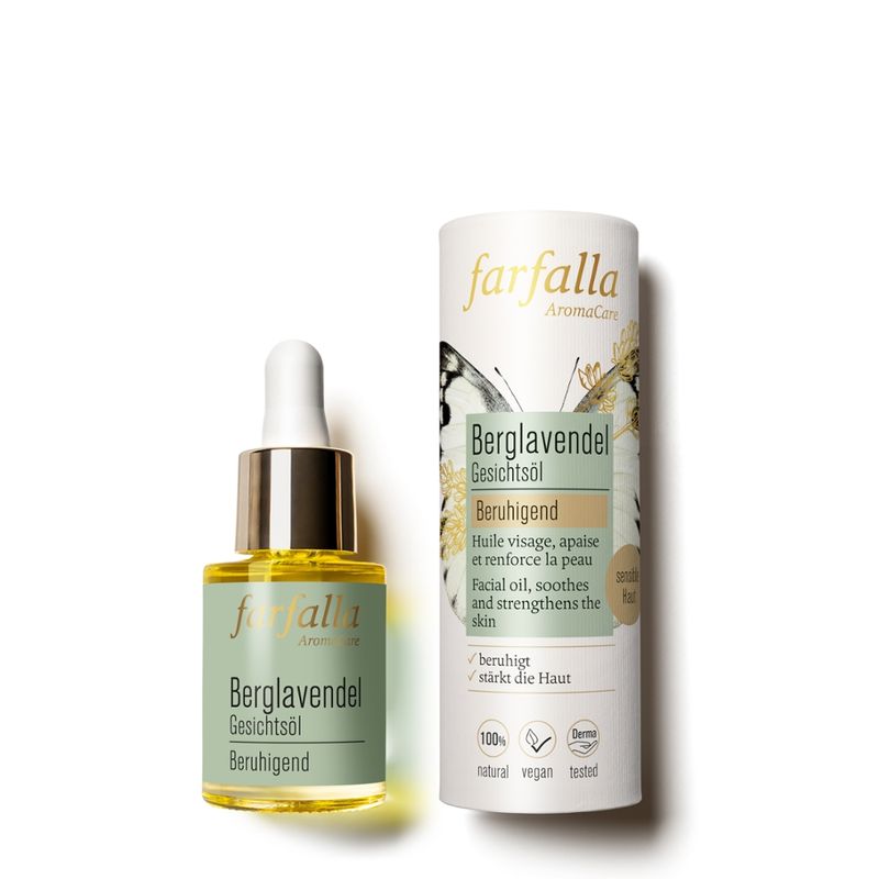 farfalla Gesichtsöl Berglavendel, beruhigend, 15ml - Produktbild