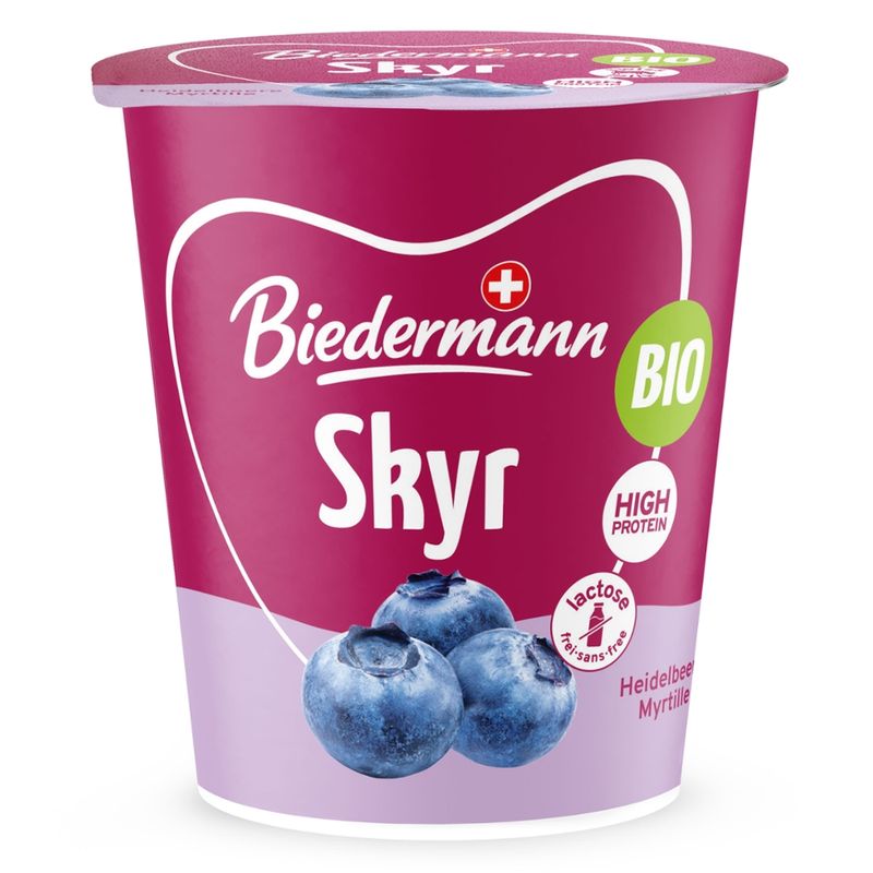 Molkerei Biedermann Biedermann Bio Skyr Heidelbeere Laktosefrei 400 g - Produktbild