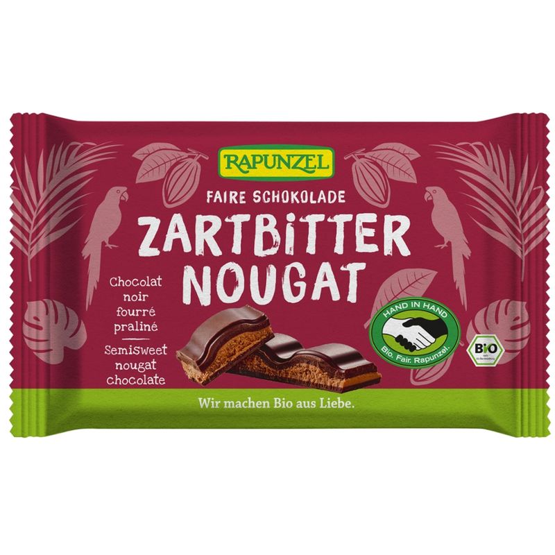 Rapunzel Zartbitter Schokolade Nougat HIH - Produktbild