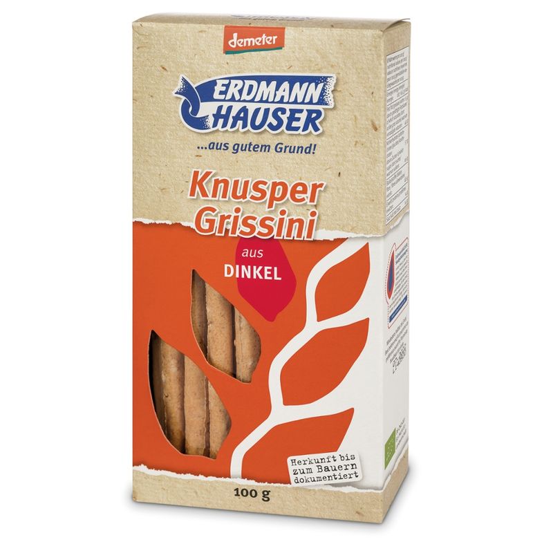 ErdmannHAUSER Getreideprodukte ErdmannHAUSER demeter Knusper Grissini - Produktbild