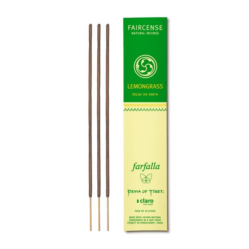 farfalla Lemongrass / Relax on Earth, Faircense Räucherstäbchen - Produktbild