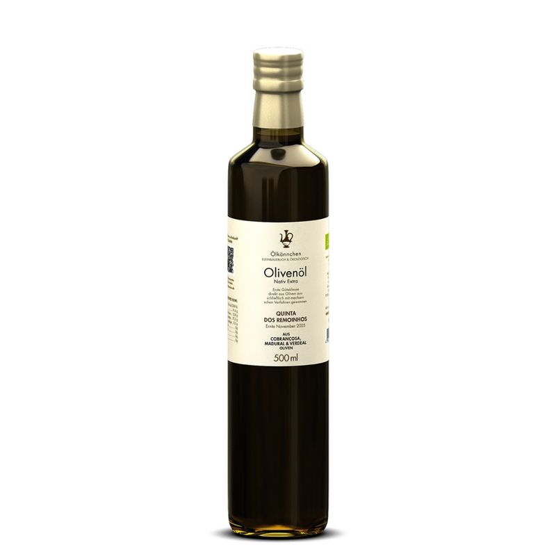 Ölkännchen Ölkännchen Quinta dos Remoinhos, Cuvée aus Cobrancosa, Madural, Verdeal Oliven, Alentejo PT 500ml - Produktbild