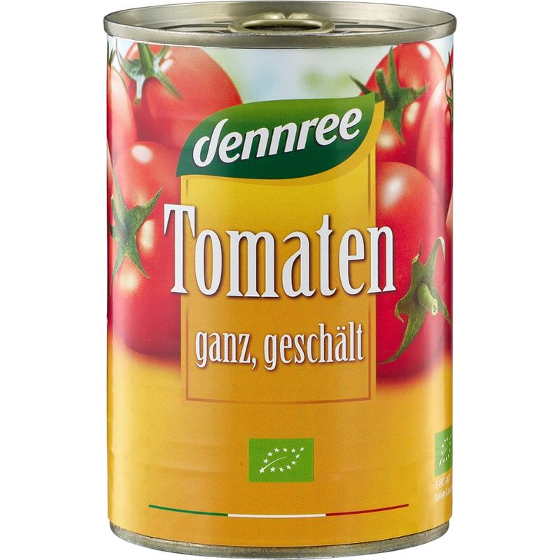 dennree Tomaten ganz, geschält - Produktbild