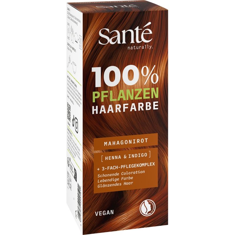 Sante 100% Pflanzenhaarfarbe mit 3-Fach Pflegekomplex MAHAGONIROT 07 - Produktbild