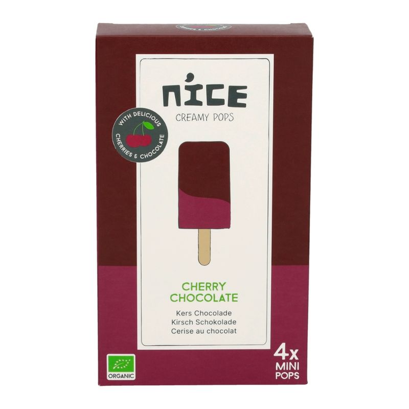 NICE NICE Bio Eis Kirsche mit knackendem Schokoladenübrerzug - Produktbild