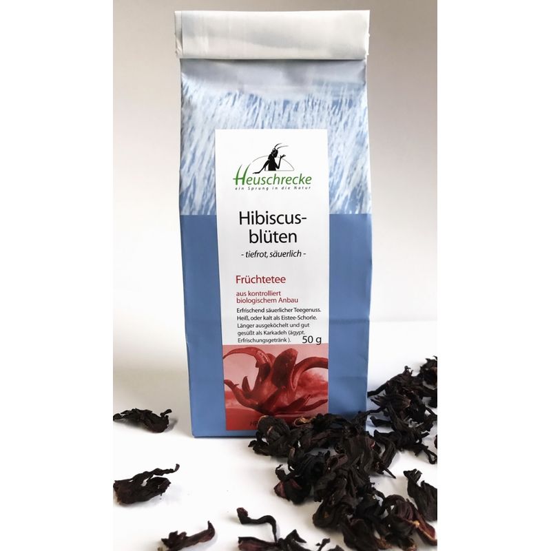 Heuschrecke HIBISCUS, Früchtetee, grob, viele Blüten, kbA - Produktbild